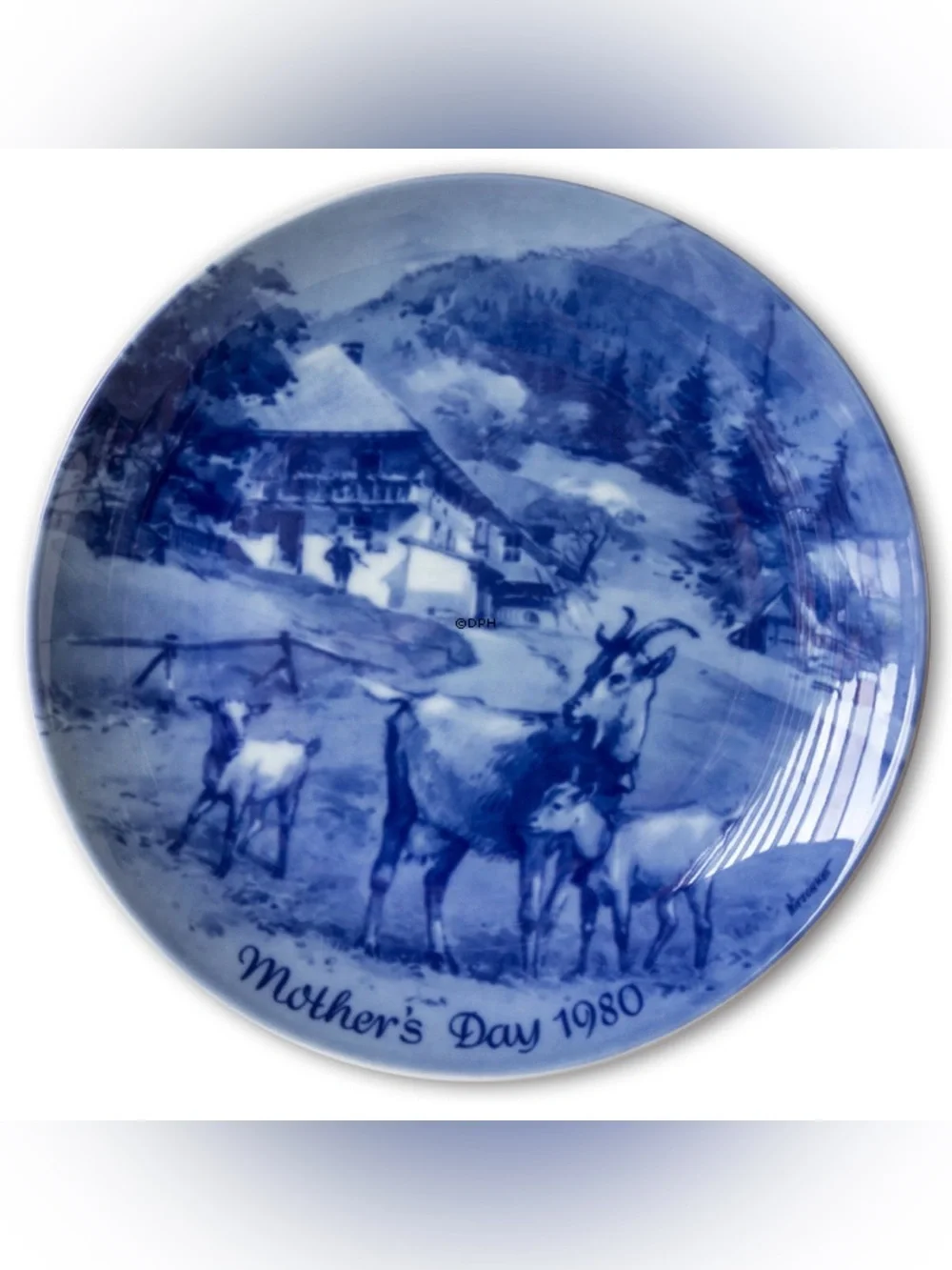Vintage 1980 Berlin Mother’s Day Blue China Collector Plate West Germany